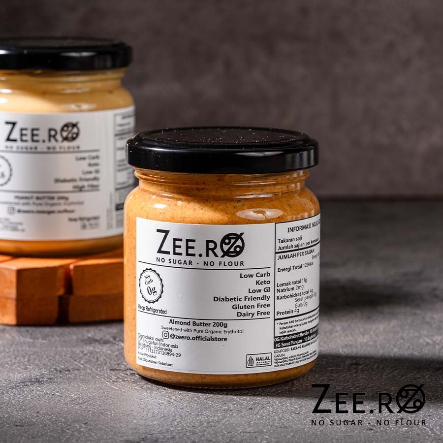 Zeero Almond Butter 200gr / 100% Almond / Gluten free /No Preservative