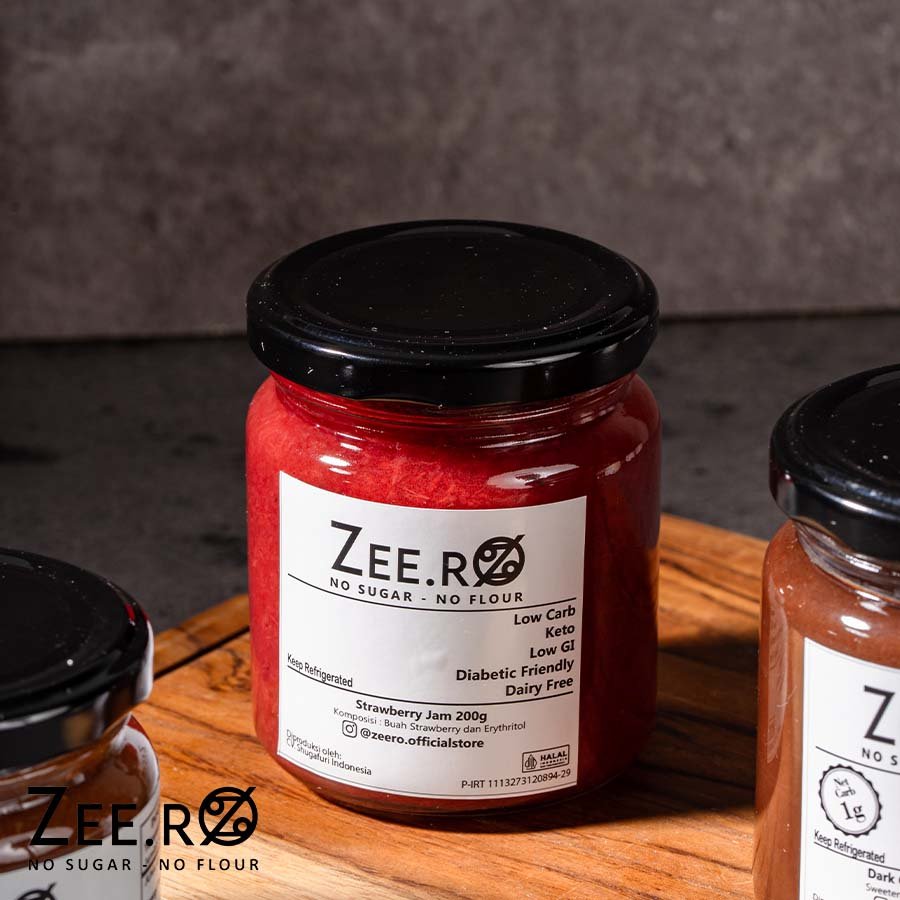 Zeero Strawberry Jam /Tanpa tambahan air dan pengental 100% strawberry Selai