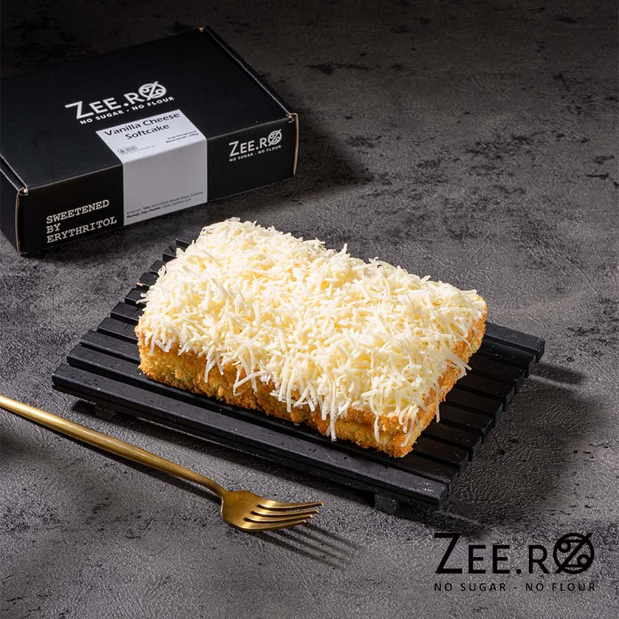 Zeero Vanilla cheese soft cake/ no sugar/ no flour/ keto/ gluten free